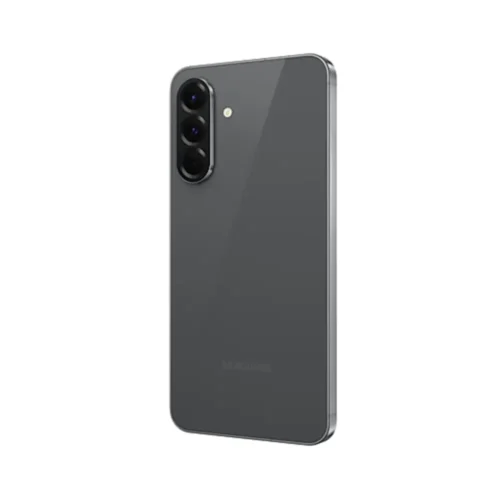 نمای پشتی گوشی سامسونگ Galaxy A56 رنگ گرافیتی با ماژول دوربین سه‌گانه
