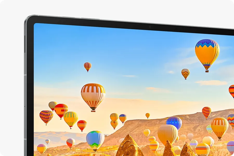 نمایشگر رنگی و با وضوح بالا در تبلت Galaxy Tab S10 FE با صحنه بالن‌سواری