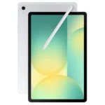 تبلت سامسونگ Galaxy Tab S10 FE Wi-Fi نقره‌ای با قلم S Pen در نمای جلو