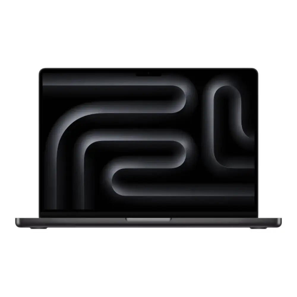macbook pro m4 black front مک بوک پرو 16 اینچ 2024 M4 ظرفیت 1 ترابایت رم 36 گیگابایت - Image 1