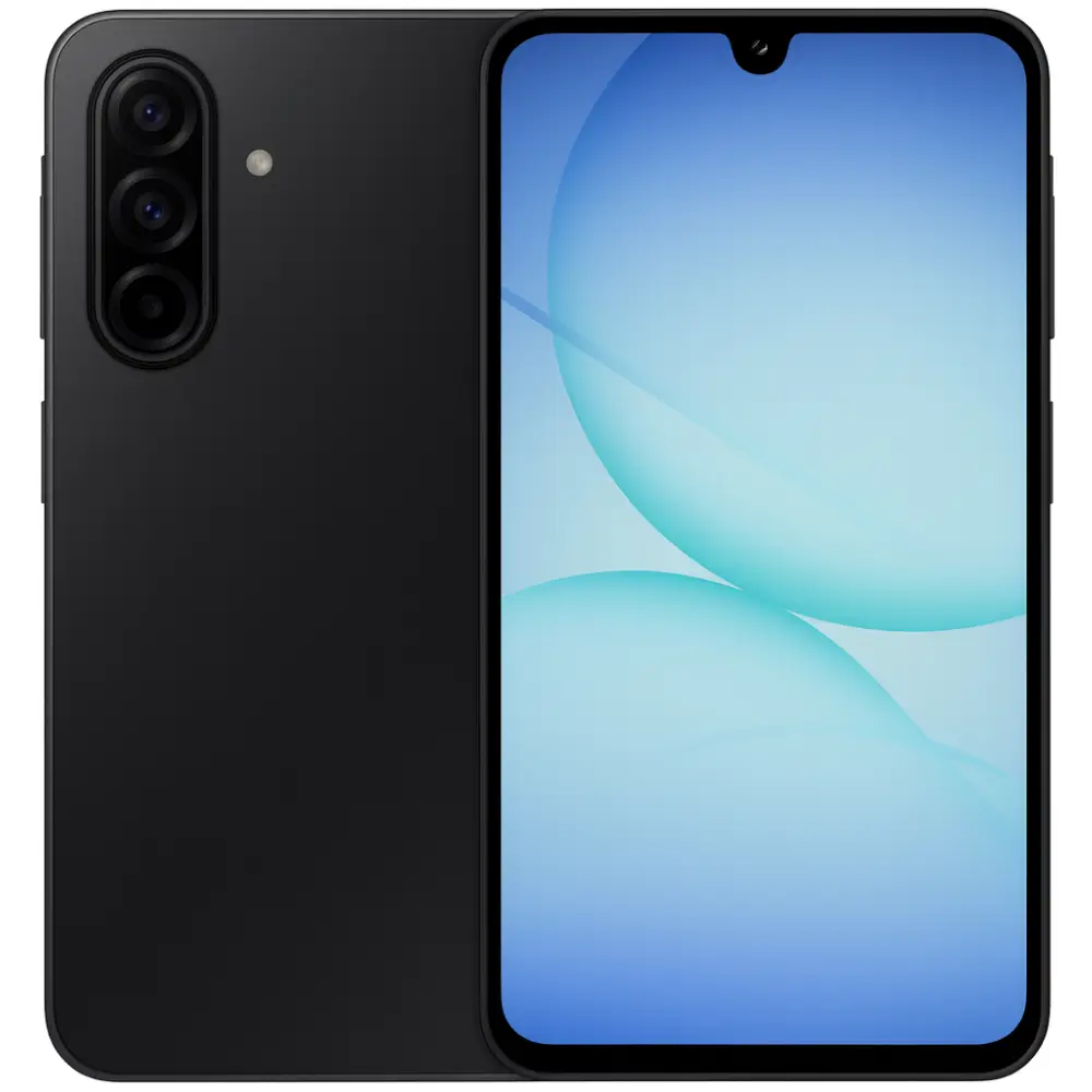Samsung Galaxy A17 5G Black Front and Back View گوشی سامسونگ Galaxy A17 5G مشکی از نمای جلو و پشت
