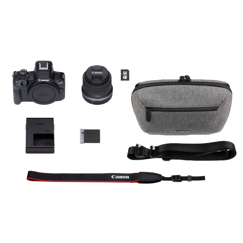 canon-eos-r50-travel-kit-camera کیت مسافرتی دوربین بدون آینه کانن Canon EOS R50 به همراه لنز RF-S 18-45mm - Image 1